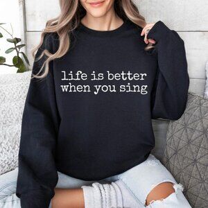 Funny Singing Sweatshirt | Lighthearted & Cozy Music-Themed Design